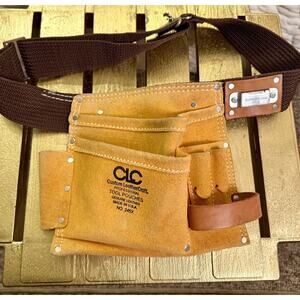CLC Custom Leathercraft~**SUEDE CARPENTERS NAIL & TOOL BAG**~10 Pockets-245X